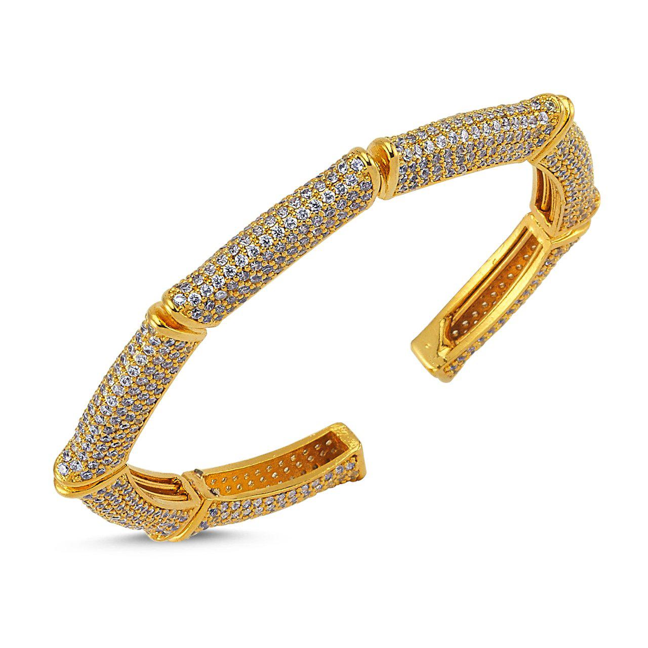 ALTIN KAPLAMA TAŞLI  İNCE KEMİK BİLEKLİK