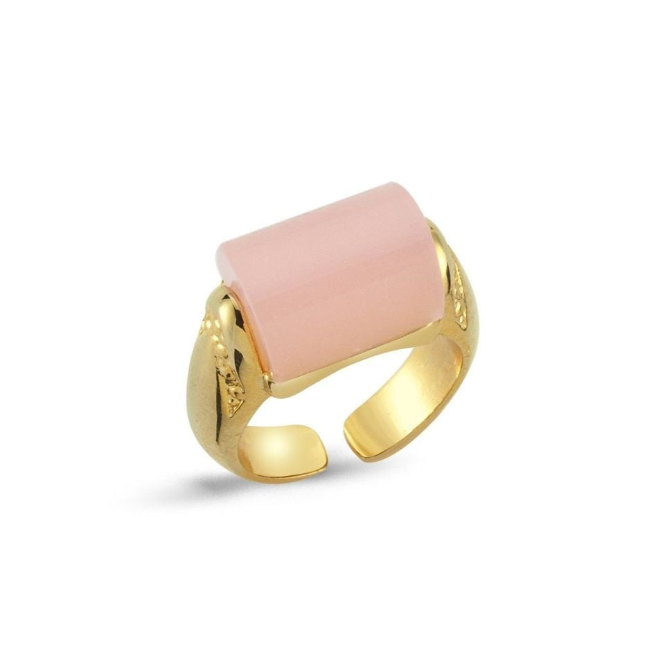 Altın Kaplama Özel Kesim Taşlı Yüzük