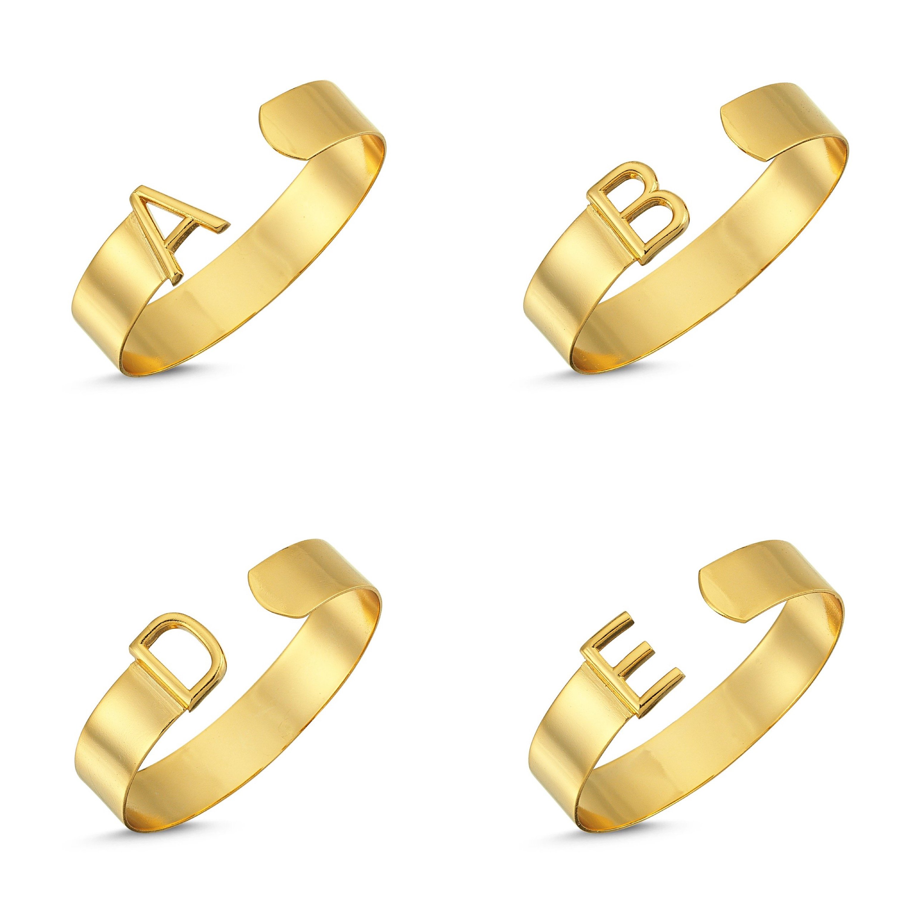 ALTIN KAPLAMA HARF KELEPÇE BİLEKLİK