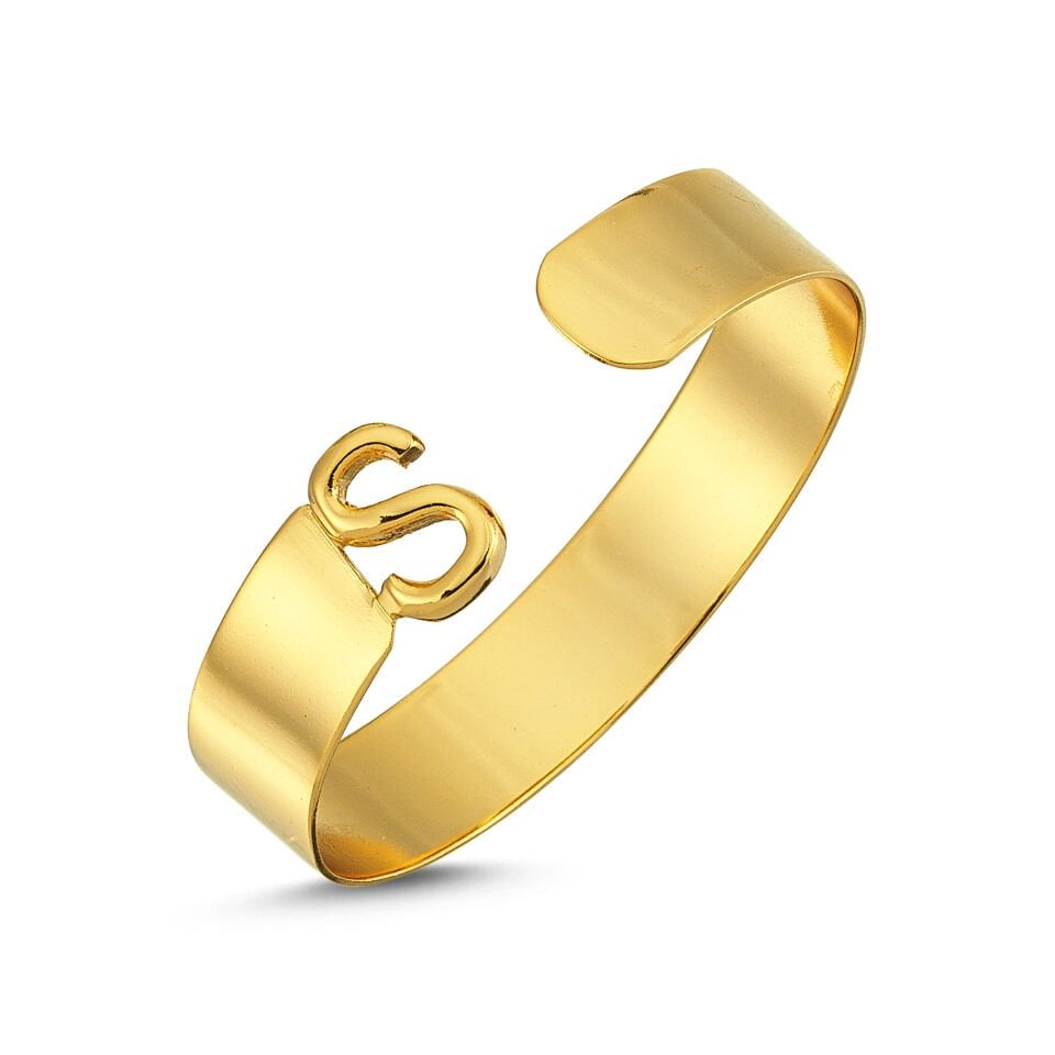 ALTIN KAPLAMA HARF KELEPÇE BİLEKLİK