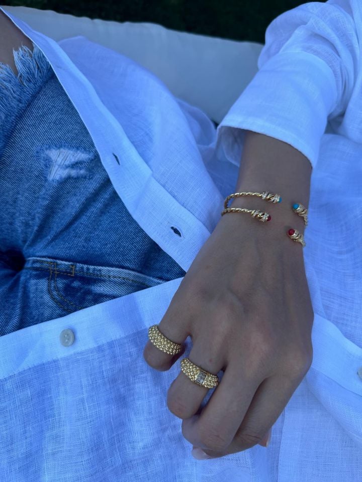 Laya Altın Kaplama Sup Yüzük