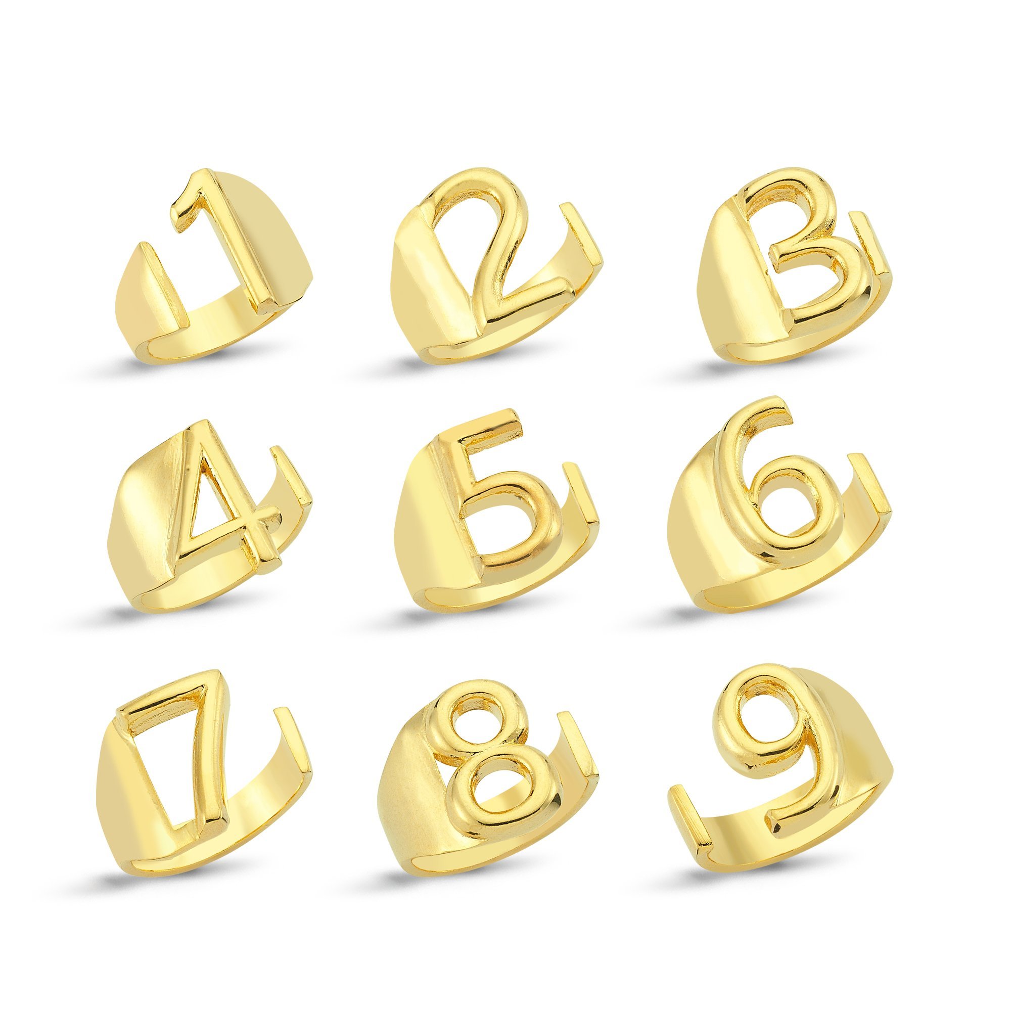 ALTIN KAPLAMA RAKAM YÜZÜK