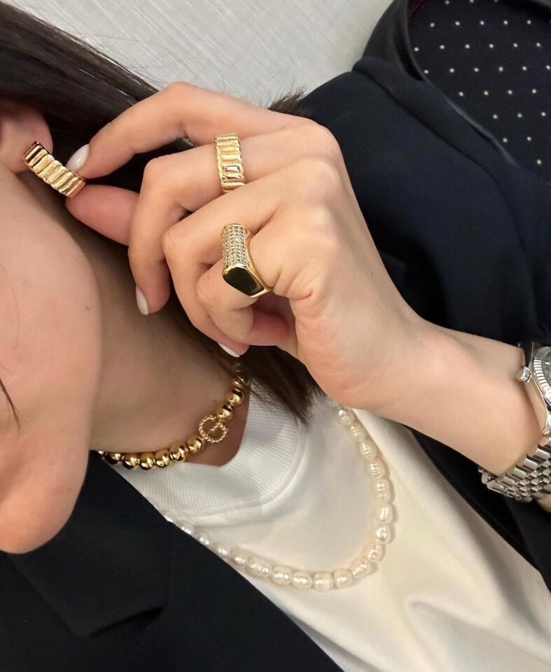 Altın Kaplama Lady Yüzük