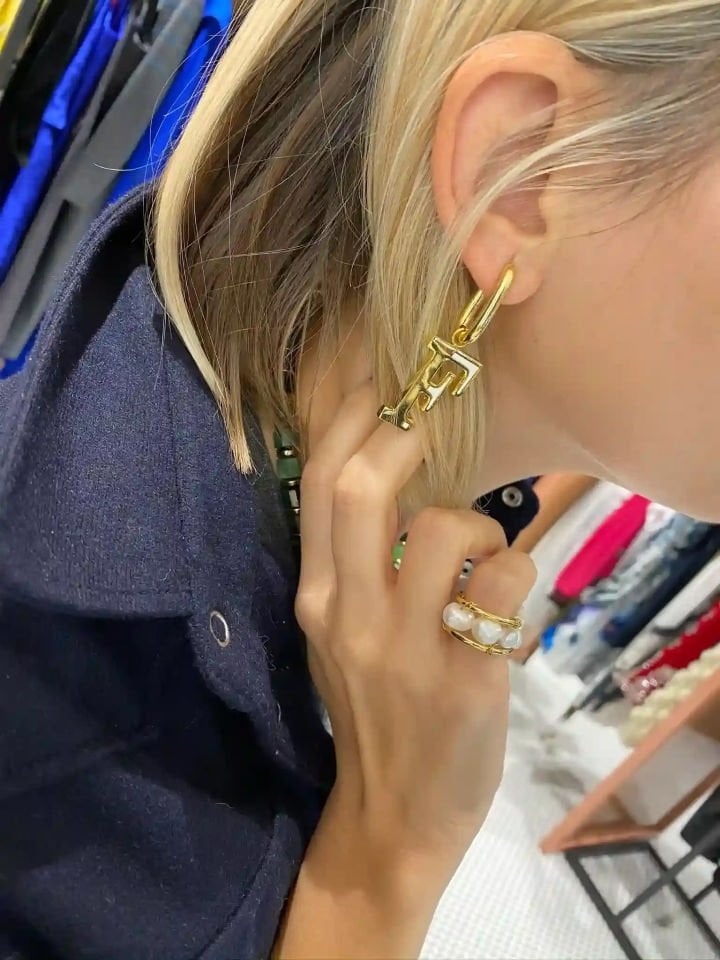 Altın Kaplama Barok İnci Yüzük