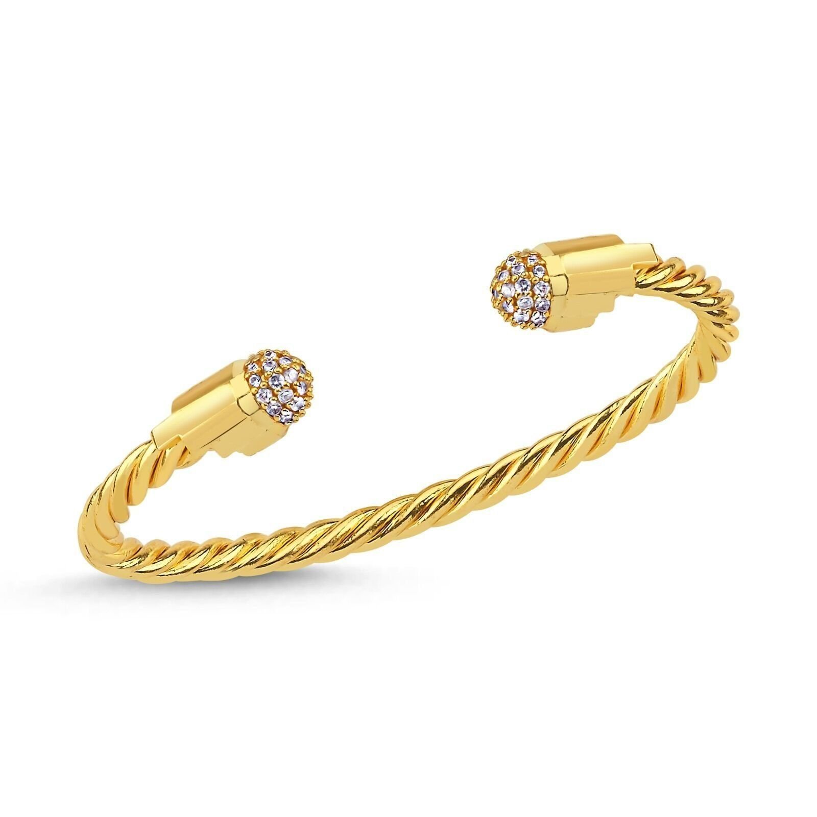 Altın Kaplama Elif Ucu Taşlı Bileklik