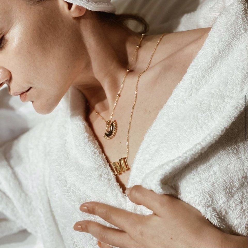 Altın Kaplama Harf Kolye