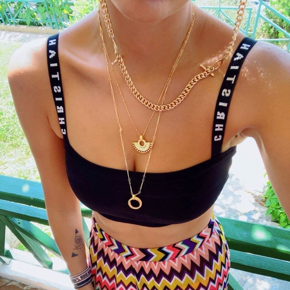 Altın Kaplama Afrikalı Nostaljik Kolye