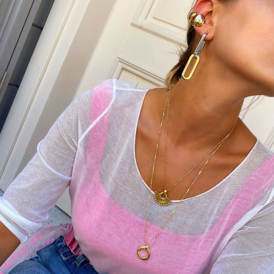 Altın Kaplama Kulaklık Küpe