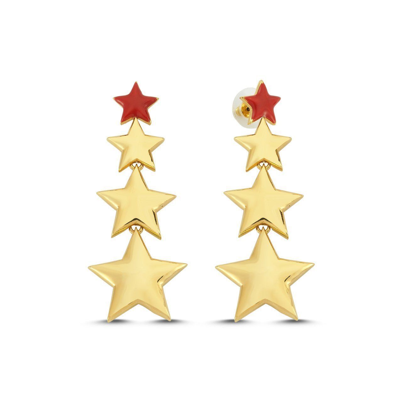 Altın Kaplama Mineli Yıldız Küpe