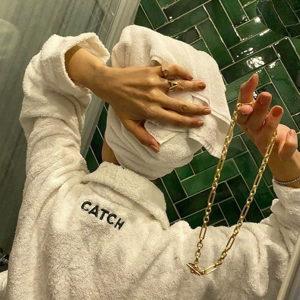 Altın Kaplama Kare Kilitli Kalın Zincir Kolye