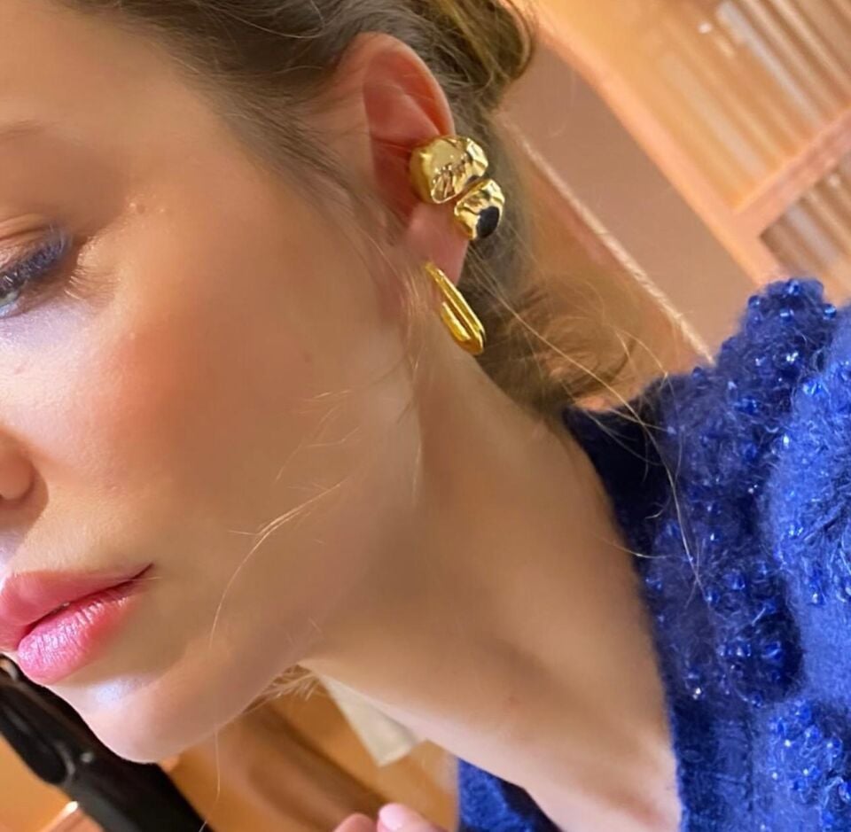 Altın Kaplama Tek Küpe