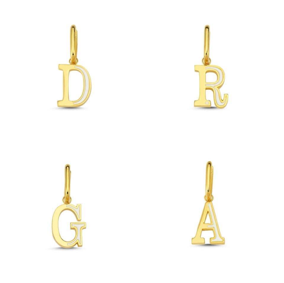 Altın Kaplama Mi̇neli̇ Tek Harf Küpe