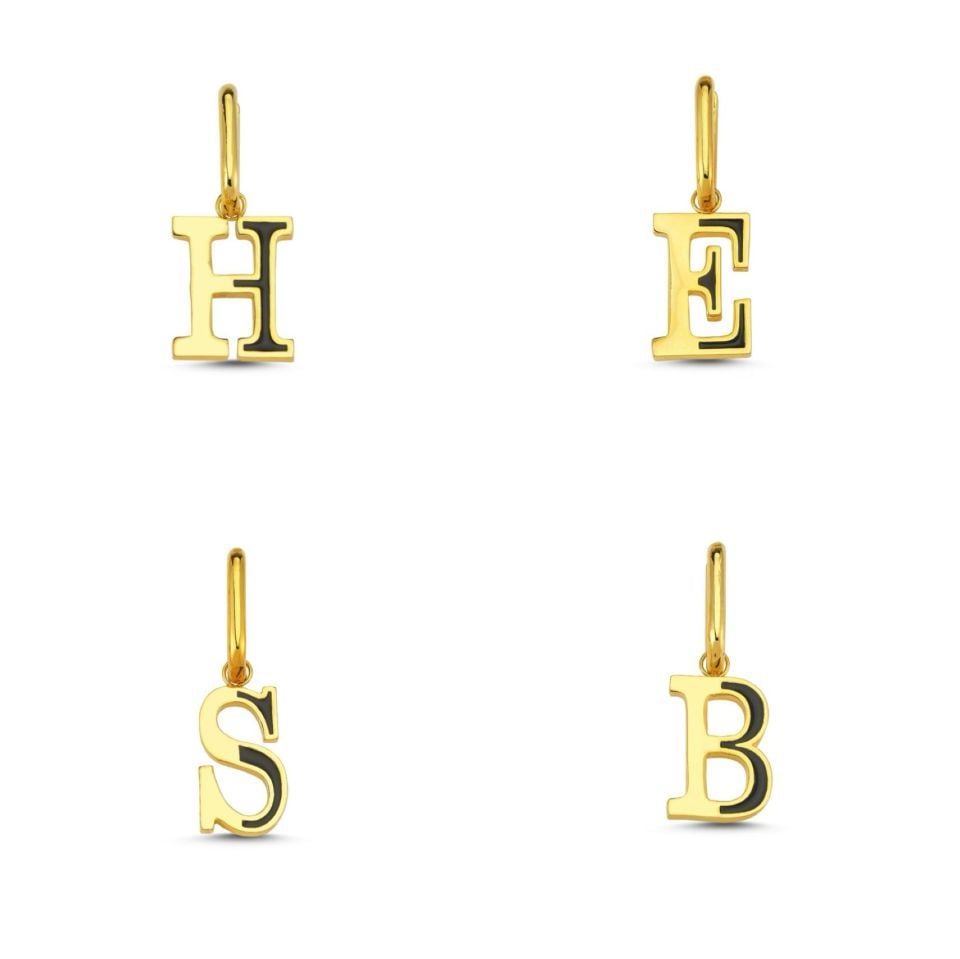 Altın Kaplama Mi̇neli̇ Tek Harf Küpe